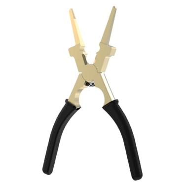 Imagem de YESWELDER Alicate de solda MIG de 20 cm, aço de alto carbono antiferrugem e durável, preto e dourado, multifuncional MIG para soldagem profissional