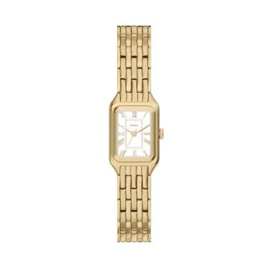 Imagem de Fossil Mini relógio feminino Raquel de aço inoxidável dourado com três ponteiros (modelo: ES5467)