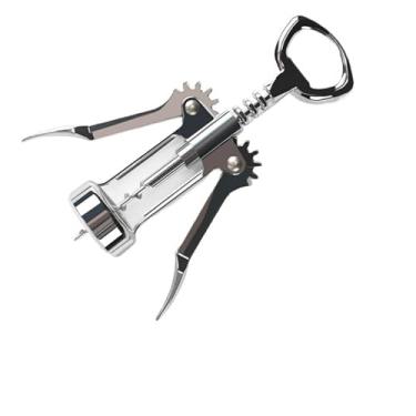 Imagem de Abridor de garrafa portátil de aço inoxidável, abridor de garrafa em espiral, abridor de rolha de vinho, utensílio de cozinha multifuncional, 1 peça (tipo h)