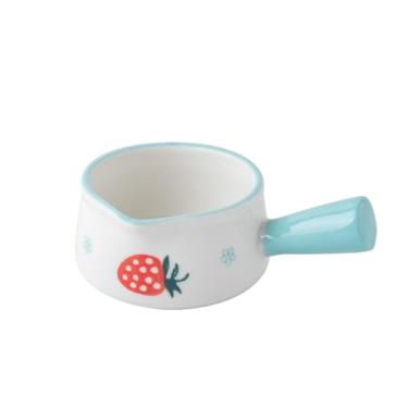 Imagem de Molho de cerâmica para molho de 50 ml, 50 ml, com alça lisa, perfeito para molho de salada, caldo, creme, jarro de leite (verde)