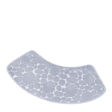 Imagem de Tapete de banheiro curvo antiderrapante macio absorvente ventilado tapete de banheiro lavável tapete de banheiro canto, banheira de chão, chuveiro (estilo h)