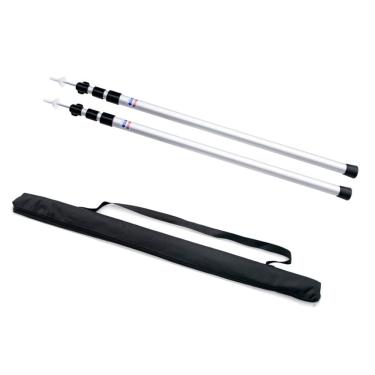 Imagem de Pernas de suporte ajustáveis liga alumínio espessadas pólos reposição acessórios para acampamento caminhada backpacking abrigo praia lona toldo barraca