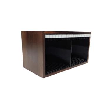 Imagem de KEG801302 Rack de armazenamento de CD pop-up doméstico com 20 células para exibição de álbum de música de madeira