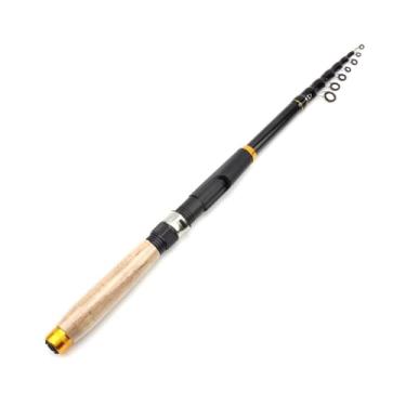 Imagem de Vara de pesca telescópica multifuncional cabo de cortiça fibra de carbono vara portátil de viagem vara de pesca (3 m)
