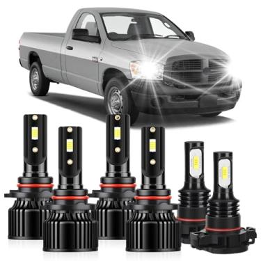 Imagem de rosunmantic Personalizado para Dodge Journey 2010-2019 Lâmpadas farol alto + farol baixo + lâmpada de neblina combo luz 6000K ultra branca com ventilador fácil de instalar 6 peças