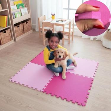 Imagem de Kit 12 Tapetes EVA 50x50cm 10mm com Bordas Tatame Piso Emborrachado An