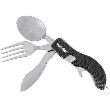 Imagem de Canivete Multiuso, em aço Inox, com Talheres, 4 em 1, Vonder OstenVond