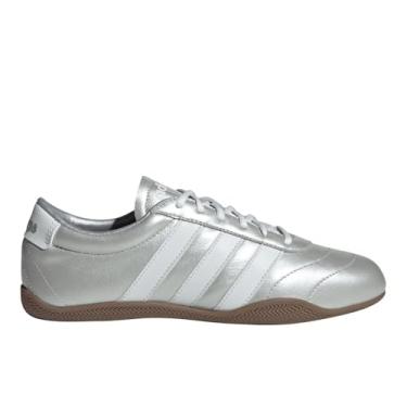 Imagem de adidas Grand Court Lo Tênis feminino, Prata metálico/branco cristal/chiclete, 34