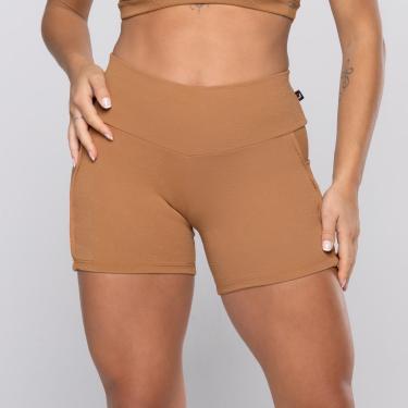 Imagem de Short Fitness Feminina Poliamida Textura Recortes Bolso-Feminino