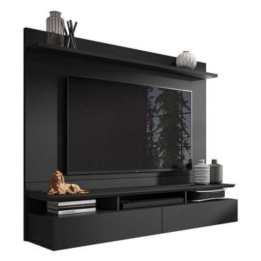 Imagem de Painel Para Tv Home Suspenso Noruega Preto - Móveis Leão