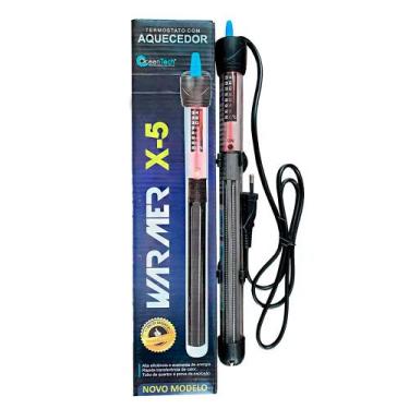 Imagem de Aquecedor com Termostato X5 300W 220V Aquário OceanTech - Ocean Tech