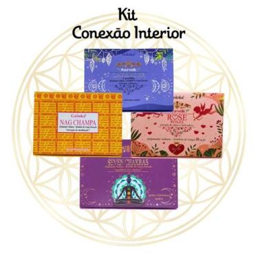 Imagem de KIT Com 4 CXs Defumadores Hindu Goloka, KIT CONEXÃO INTERIOR
