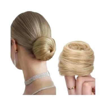 Imagem de Peruca De Coque Desgrenhado Volumoso Com Faixa De Cabelo, Cabelo Sinté