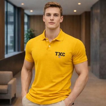 Imagem de Camiseta Gola Polo Masculina Camisa Texas Txc Farm Cores, Amarelo, M