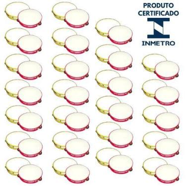 Imagem de Kit 50 Pandeiro Brinquedo Atacado Festa Infantil Instrumento Educacion