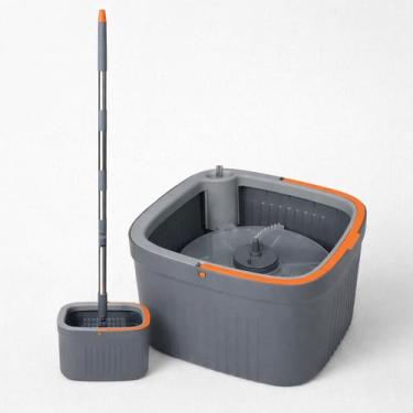 Imagem de Mop Quadrado 9L Lava e Seca Balde Duplo Microfibra - Genérica