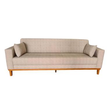 Imagem de Sofá Gianni Tecido Acquablock Impermeável Pé Base Madeira 210cm - 4R E