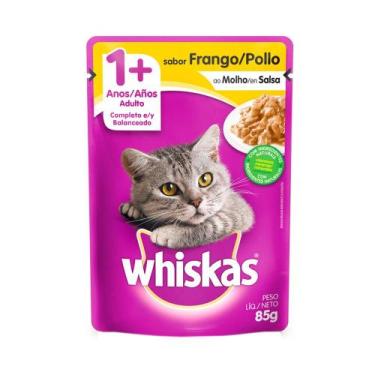 Imagem de Sachê Whiskas Gatos Adultos Sabor Frango 85g - Mars