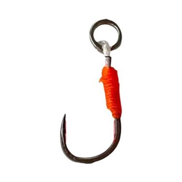 Imagem de 10PCS Anzóis De Jig Simples Farpados De Aço De Alto Carbono Para Iscas