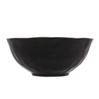 Imagem de Bowl Wolff Dubai Preto e Dourado de Porcelana 7cm x 15,5cm