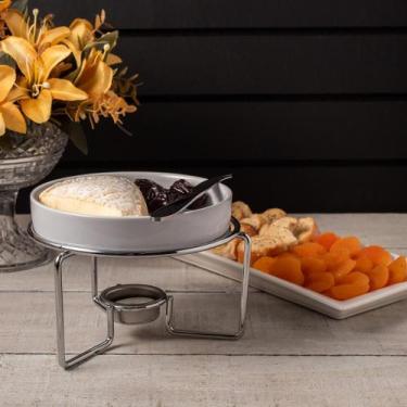 Imagem de 3 Peças Rechaud Wolff Niquelada de Ceramica Branco