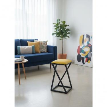 Imagem de Conjunto 2 Banquetas Varanda Reforçado Resistente Industrial amarelo