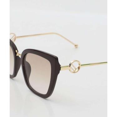 Imagem de Óculos de Sol Feminino Quadrado Marisa-83778, UN, Cinza, Preto