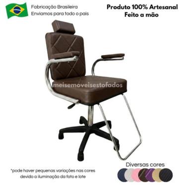 Imagem de Cadeira Profissional Elite para Cabeleireiro e Barbeiro Confortável Pi