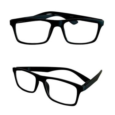 Imagem de Armação Óculos com Grau +1.00 até +5.00 Leitura Perto Preto Emborracha