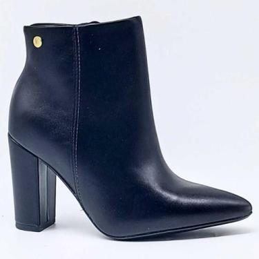 Imagem de Bota Cano Curto Vizzano Feminina Salto Grosso Alto Elegante 3105.100, 