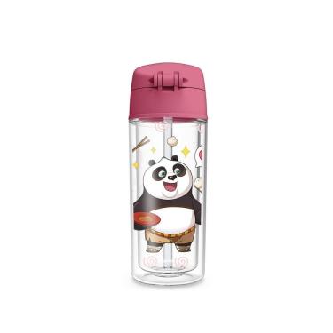Imagem de Garrafa De Água Infantil Pop Kung Fu Panda 270ml c/ Canudo
