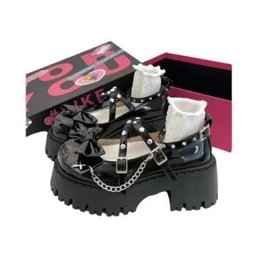 Imagem de Sapatos Mary Jane Femininos Antiderrapantes Moda Primavera 2024 Com La