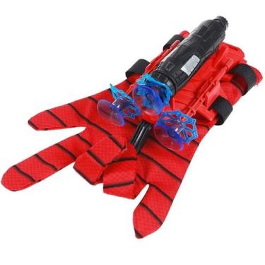 Imagem de Luva Lança Teia de Aranha com dispositivo lançador de dardos com vento