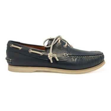 Imagem de Deckshoes Samello American Masculino Couro Marinho-Masculino