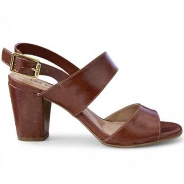 Imagem de Sandália Feminina Salto Bloco Tira Elegante Confortável Via Scarpa-Feminino