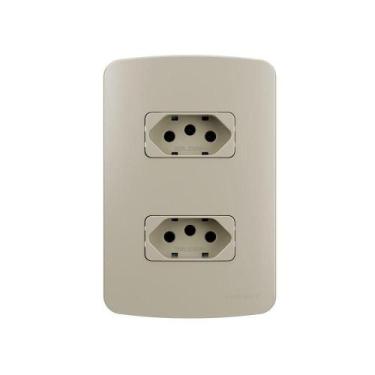 Imagem de Tomada Dupla Margirius B3 Colors 2p+t 20a Com Placa 4x2 Pérola