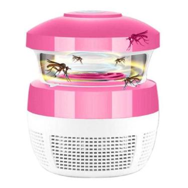 Imagem de Armadilha Coletor Eletrico Pega Mosquitos Portatil Led Noturno Aspirad