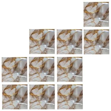 Imagem de Placa Adesiva Marmore 3D Kit 10 uni Papel de Parede Autocolante Obra R