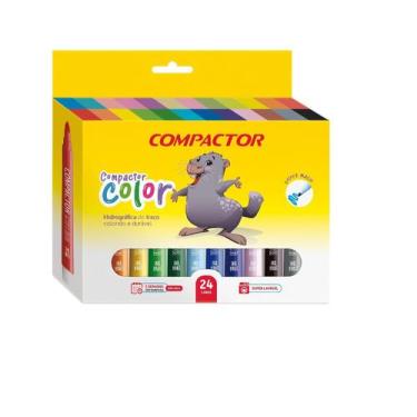 Imagem de Caneta Hidrográfica 24 cores - Compactor Color