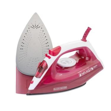 Imagem de Ferro De Passar Roupa Vapor Vertical Base Antiaderente 127V Rosa Black