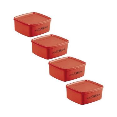 Imagem de Kit 4 Potes Herméticos Tupperware Jeitosinho Molho de Tomate 400ml