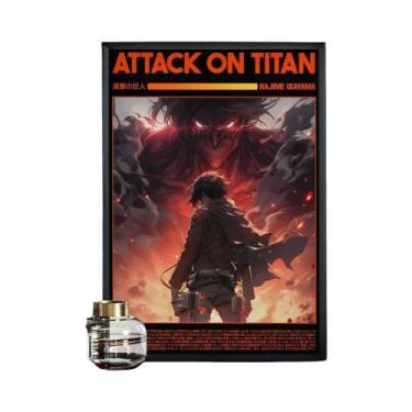 Imagem de Pôster De Arte De Parede Em Papel Kraft Branco, Anime Japonês A-Attack