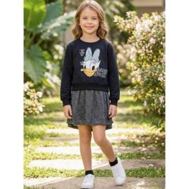 Imagem de Conjunto Vestido e Casaco Moletom Brilho Margarida Momi-Feminino