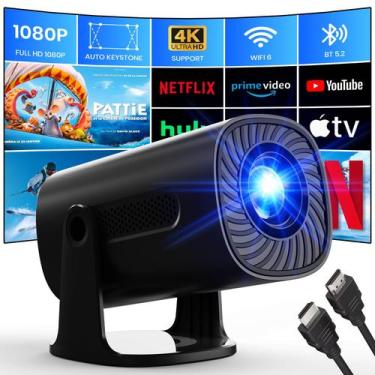 Imagem de Mini projetor AGIMA X3 WiFi Bluetooth 1080P Suporte nativo 4K