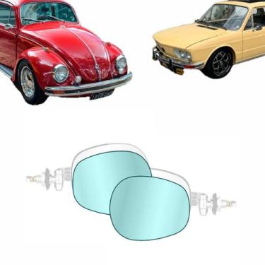 Imagem de Lente Convexo Espelho Do Retrovisor Fusca Raquete Azul - Rosso & VR