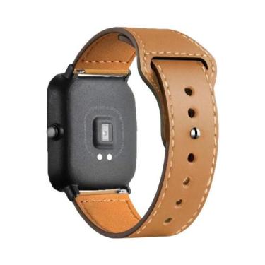 Imagem de Pulseira De Couro Amazfit 20mm/22mm Compatível Com GTS 4/3/2/2e/GTS2 M