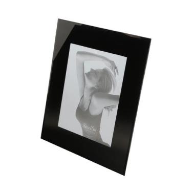 Imagem de Porta-retrato 10 x 15 cm de vidro Preto Wolff - 9466