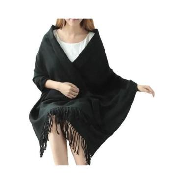 Imagem de Cachecol Feminino De Inverno Quente E Grosso Com Padrão Xadrez Imitaçã