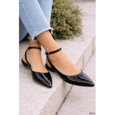 Imagem de Sapatilha Slingback Numeração Especial 41 ao 44 Confortável e Elegante