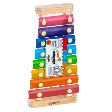 Imagem de Brinquedo Xilofone Colorido de madeira BRW